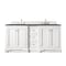 James Martin Vanities De Soto 72in Double Vanity, Bright White w/ 3 CM Charcoal Soapstone Quartz Top 825-V72-BW-3CSP - alternate 1